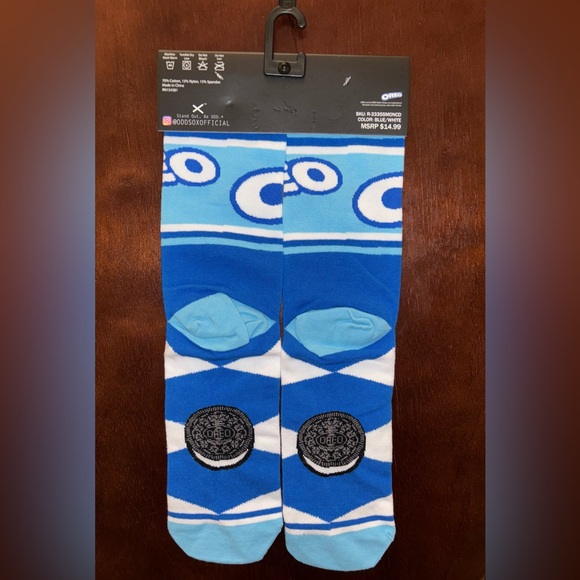 OREO ODD SOX NOVELTY CREW SOCKS NWT MEN’S SHOE SIZE 6-13 - Picture 2 of 2